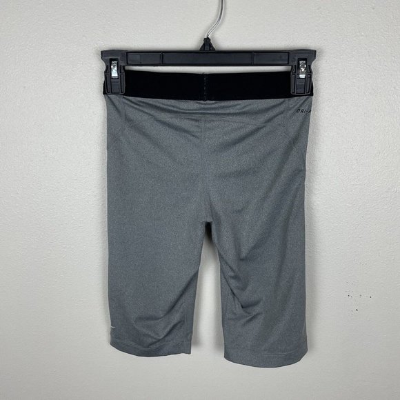 Nike Pro Spandex Shorts Womens Size S Grey Volleyball Dance Cheerleading Stretch - Picture 4 of 4